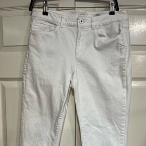 J.Jill Womens White Authentic Fit Cropped Denim Jeans Size 8 NWOT